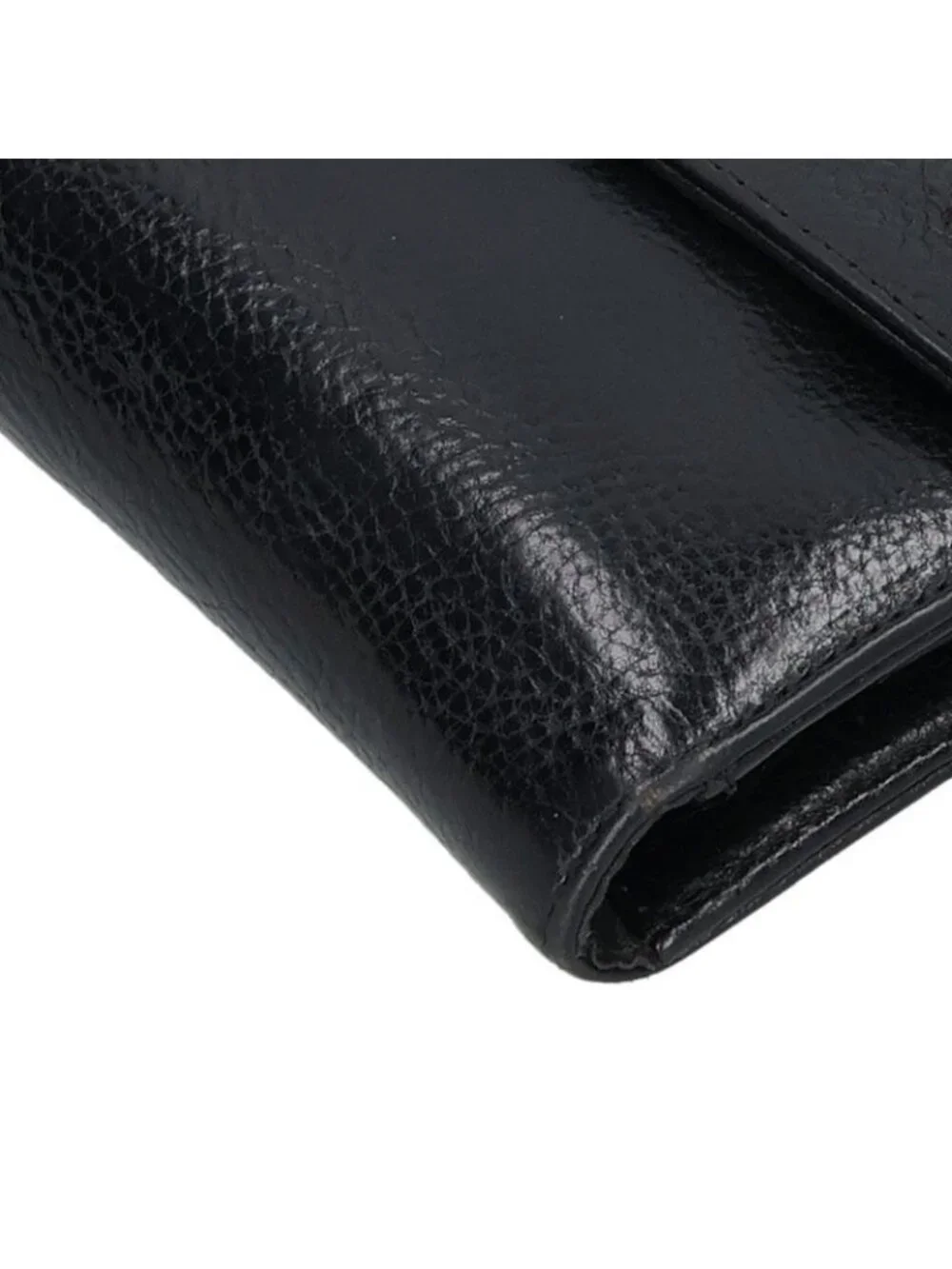 Chrome Hearts Wave Heart Button Leather Wallet